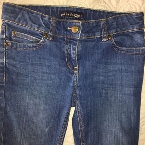 Mini Boden denim skinny jeans 12, med wash.